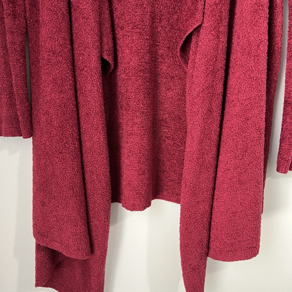 Barefoot Dreams Calypso Wrap Open Front Cardigan L/XL Bamboo Chic Lite Red Cozy - Picture 4 of 10